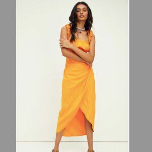 Free People Poppy Field Dress (orange / Size M) NWT